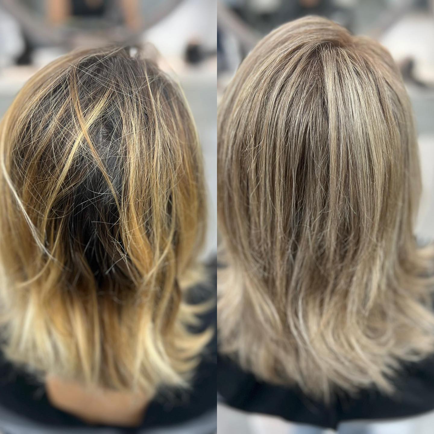 Balayage in Kupfer und Bronze