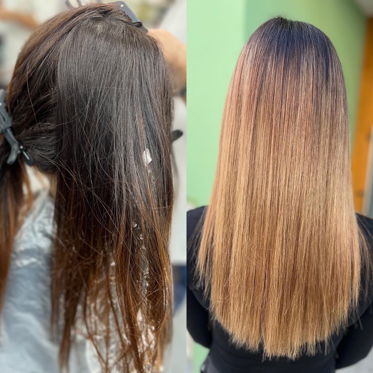 Balayage auf langem Haar