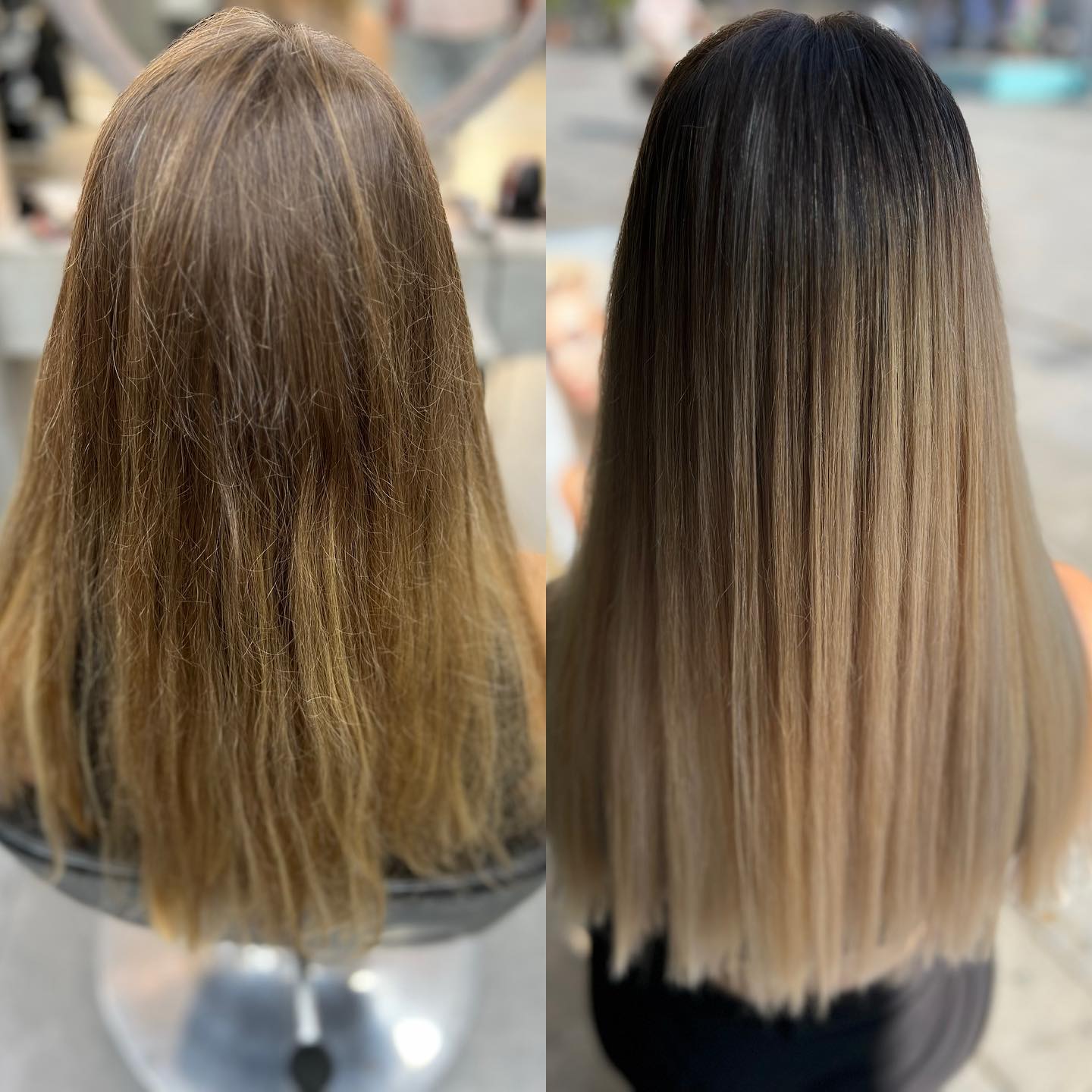 Coloration in kühlem Blond